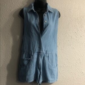 Light Wash Denim Romper